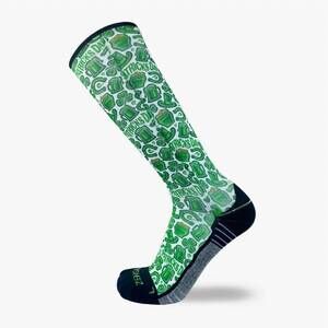 NEW ZENSAH unisex - printed running sock in clovers and beer/white